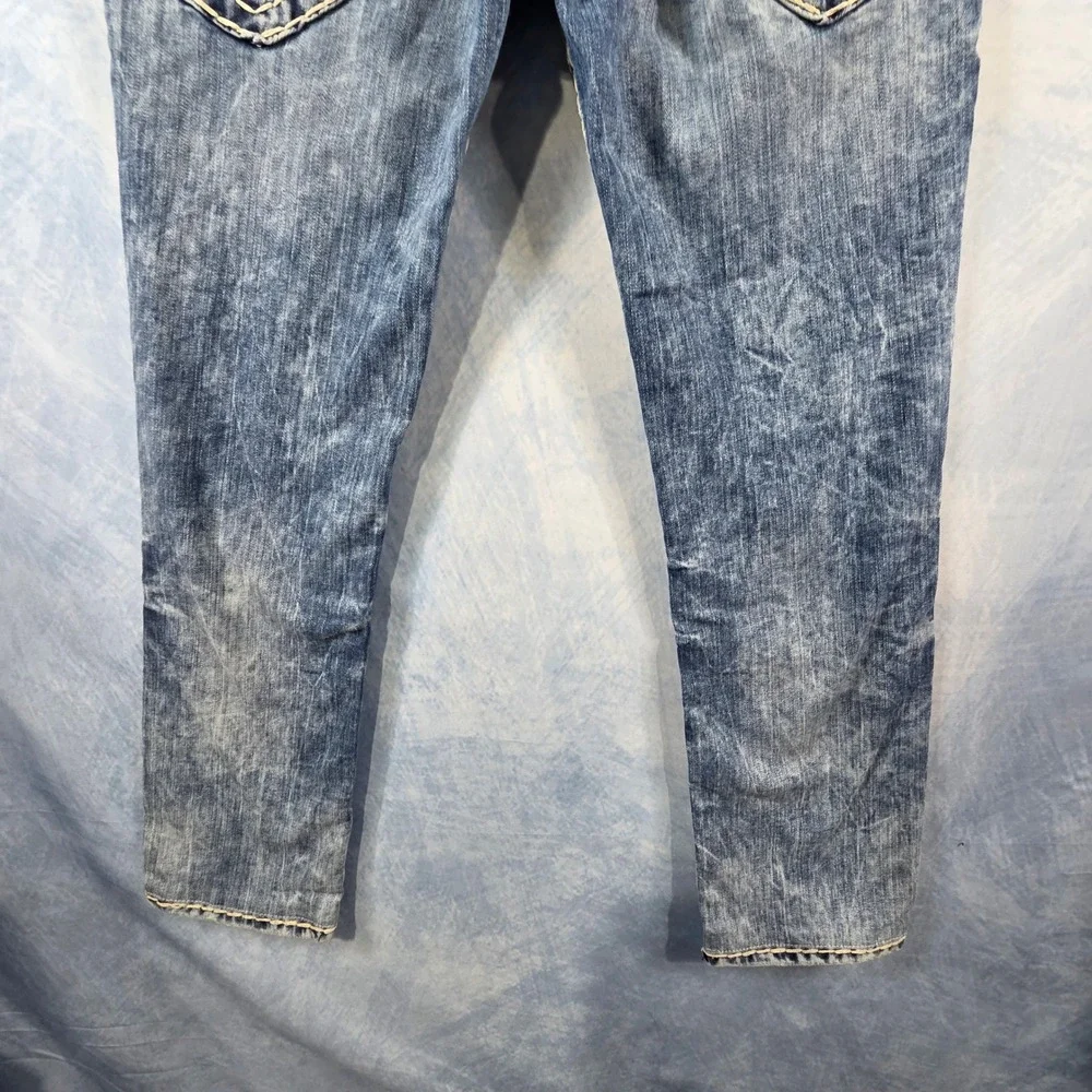 True Religion‎ Section Slim Super T Stitch Blue Denim Jeans Mens 28 Medium Wash